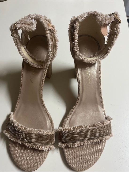Stuart Weitzman Shoes - Stuart Weitzman frayed canvas sandals. Size 8-1/2 M